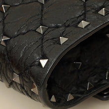 Valentino Black Rockstud Spike Chain Clutch Bag