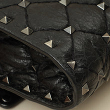 Valentino Black Rockstud Spike Chain Clutch Bag