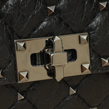 Valentino Black Rockstud Spike Chain Clutch Bag