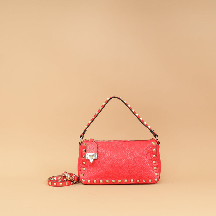 Valentino Red Rockstud Small Crossbody Bag