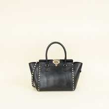 Valentino Black Rockstud Handle Tote Bag
