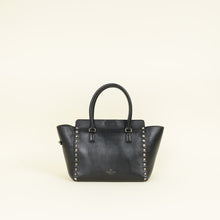 Valentino Black Rockstud Handle Tote Bag