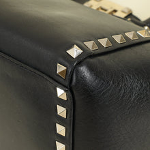 Valentino Black Rockstud Handle Tote Bag