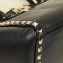 Valentino Black Rockstud Handle Tote Bag