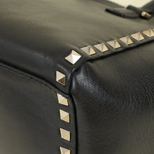 Valentino Black Rockstud Handle Tote Bag