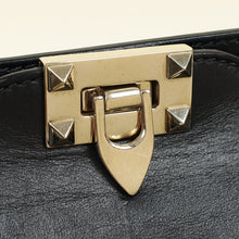 Valentino Black Rockstud Handle Tote Bag