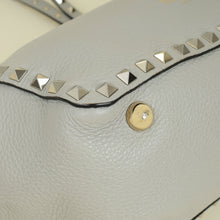 Valentino Light Grey Vitello Rockstud Handle Tote Bag
