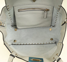 Valentino Light Grey Vitello Rockstud Handle Tote Bag