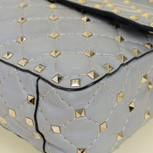 Valentino Grey Spike Rockstud Medium Shoulder Bag