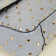 Valentino Grey Spike Rockstud Medium Shoulder Bag
