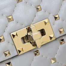 Valentino Grey Spike Rockstud Medium Shoulder Bag
