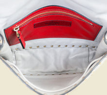 Valentino Grey Spike Rockstud Medium Shoulder Bag