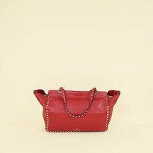 Valentino Red Vitello Rockstud Tote Bag