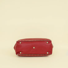 Valentino Red Vitello Rockstud Tote Bag