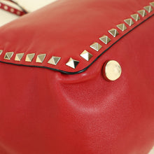 Valentino Red Vitello Rockstud Tote Bag