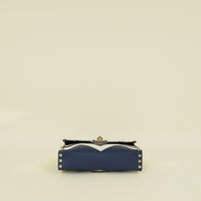 Valentino Tricolor Chevron Rockstud Flap Crossbody Bag