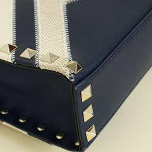 Valentino Tricolor Chevron Rockstud Flap Crossbody Bag