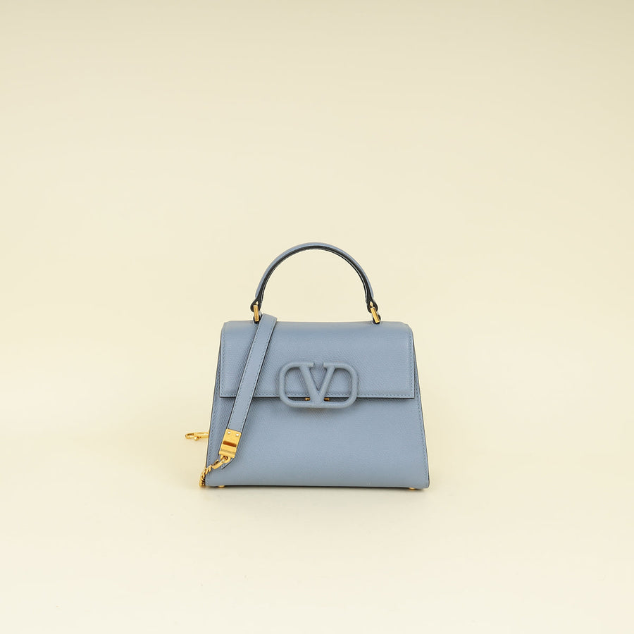 Valentino Blue Vlogo Top Handle Small Bag
