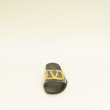 Valentino Black PVC Transparent VLogo Flat Slides 36
