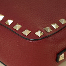 Valentino Burgundy Rockstud Camera Crossbody Bag