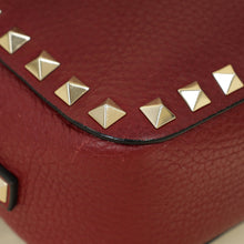 Valentino Burgundy Rockstud Camera Crossbody Bag
