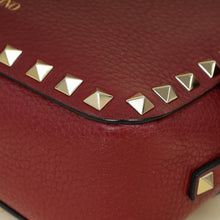 Valentino Burgundy Rockstud Camera Crossbody Bag