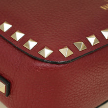 Valentino Burgundy Rockstud Camera Crossbody Bag