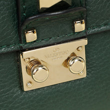 Valentino Forest Green Glam Lock Medium Flap Bag