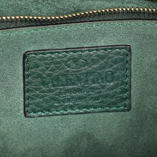 Valentino Forest Green Glam Lock Medium Flap Bag