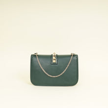 Valentino Forest Green Glam Lock Medium Flap Bag