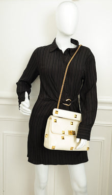 Valentino Ivory Roman Stud The Shoulder Bag