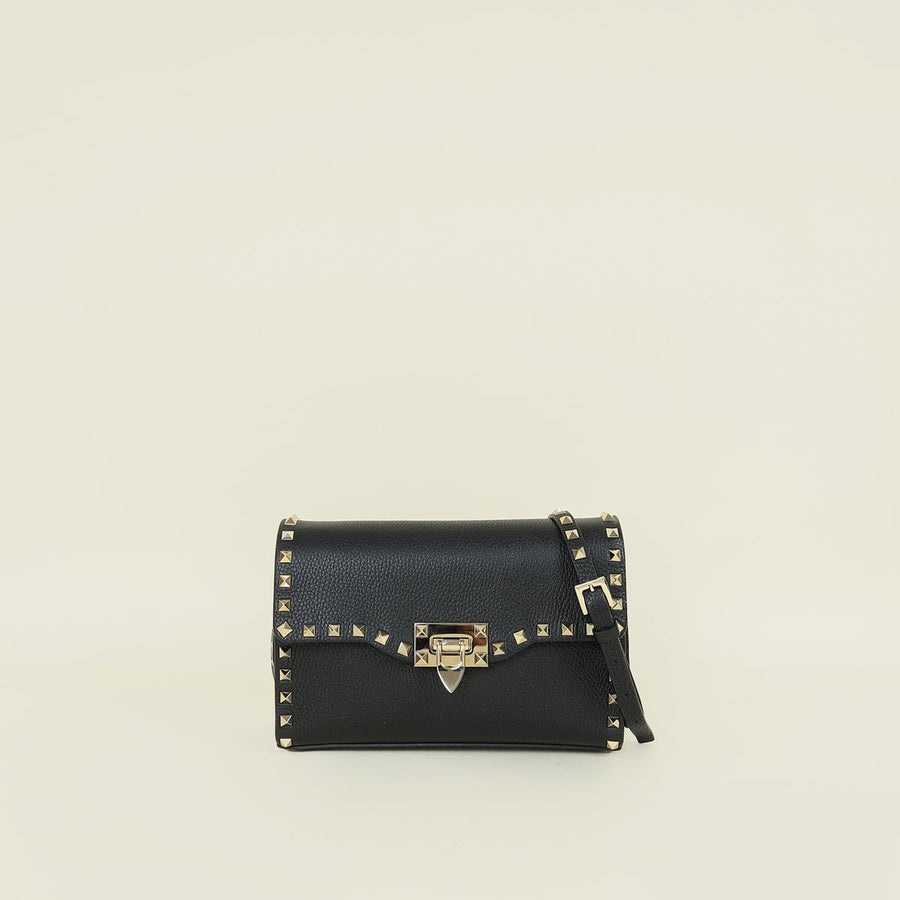 Valentino Black Rockstud Crossbody Bag