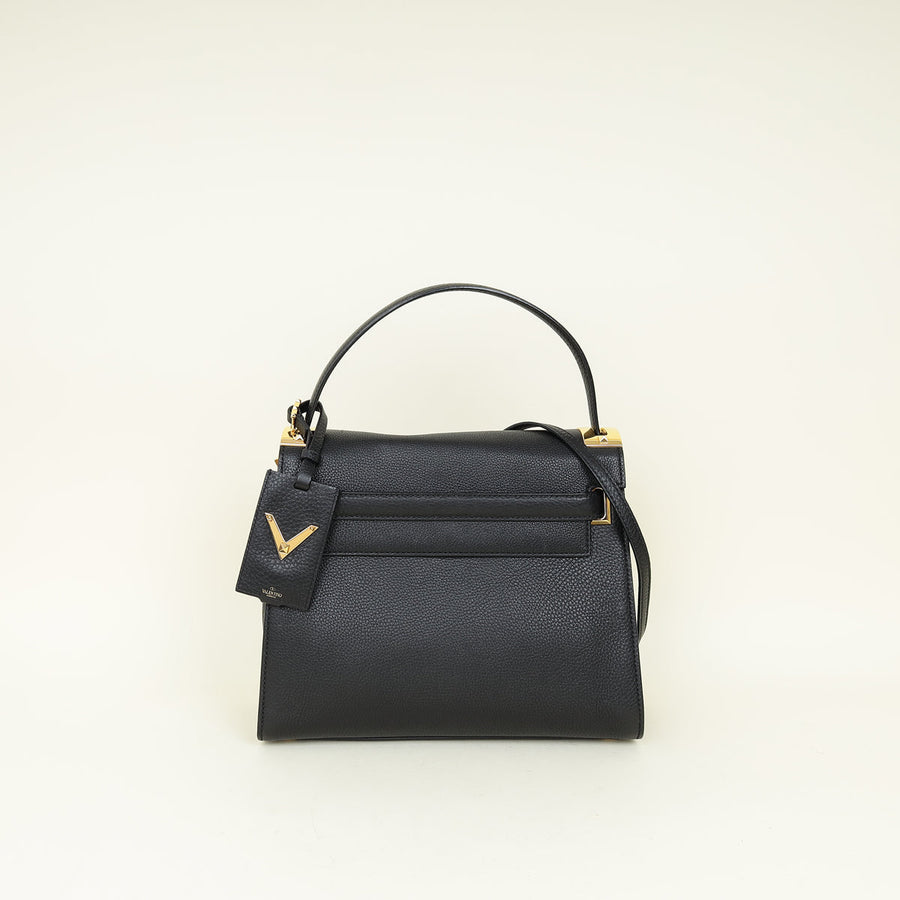 Valentino Black My Rockstud Single Handle Medium Bag