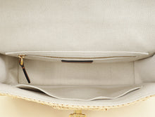 Valentino Bicolor Roman Studs Woven Raffia Large Flap Bag
