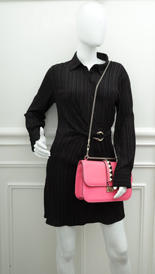Valentino Hot Pink Glam Lock Medium Flap Bag