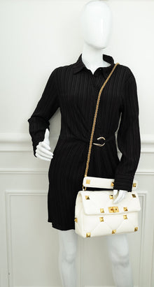 Valentino Light Ivory Roman Stud The Shoulder Bag