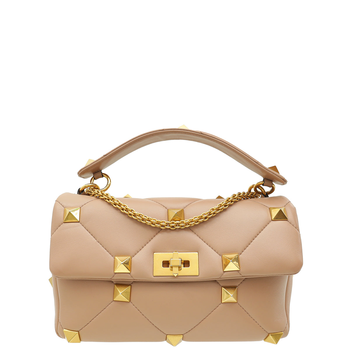 Valentino Rose Cannelle Roman Stud Large The Shoulder Bag