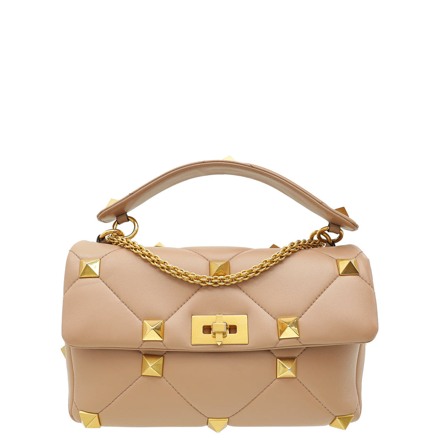 Valentino Rose Cannelle Roman Stud Large The Shoulder Bag