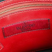 Valentino Burgundy Spike Rockstud Multipocket Flap Bag