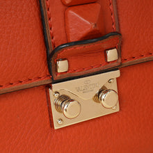 Valentino Rust Glam Lock Medium Shoulder Bag