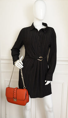 Valentino Rust Glam Lock Medium Shoulder Bag