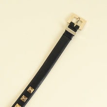 Valentino Black Rockstud 15mm Belt 34
