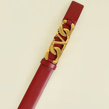 Valentino Red Vlogo Chain Belt 38