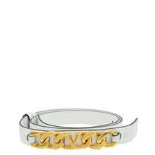 Valentino White VLogo Chain Signature 20mm Belt 28