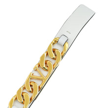 Valentino White VLogo Chain Signature 20mm Belt 28