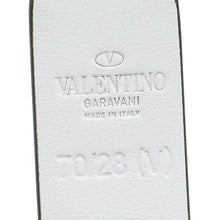 Valentino White VLogo Chain Signature 20mm Belt 28