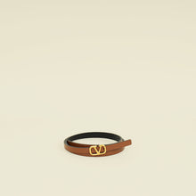 Valentino Bicolor VLogo Buckle Reversible Slim Belt 26