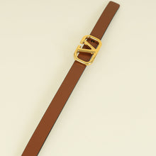 Valentino Bicolor VLogo Buckle Reversible Slim Belt 26