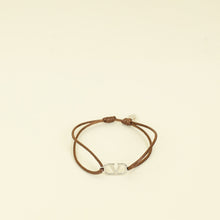 Valentino Brown Vlogo Cord Bracelet