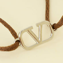 Valentino Brown Vlogo Cord Bracelet
